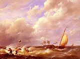 Hermanus Koekkoek Snr Canvas Paintings - A Sea Piece